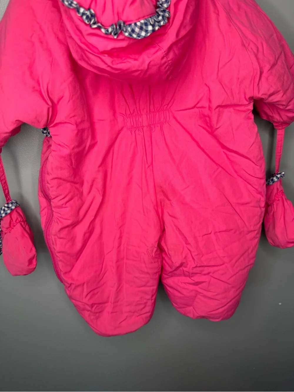 Vintage 90s Disney Babies Baby Minnie Mouse Hot Pink Bunting Snowsuit